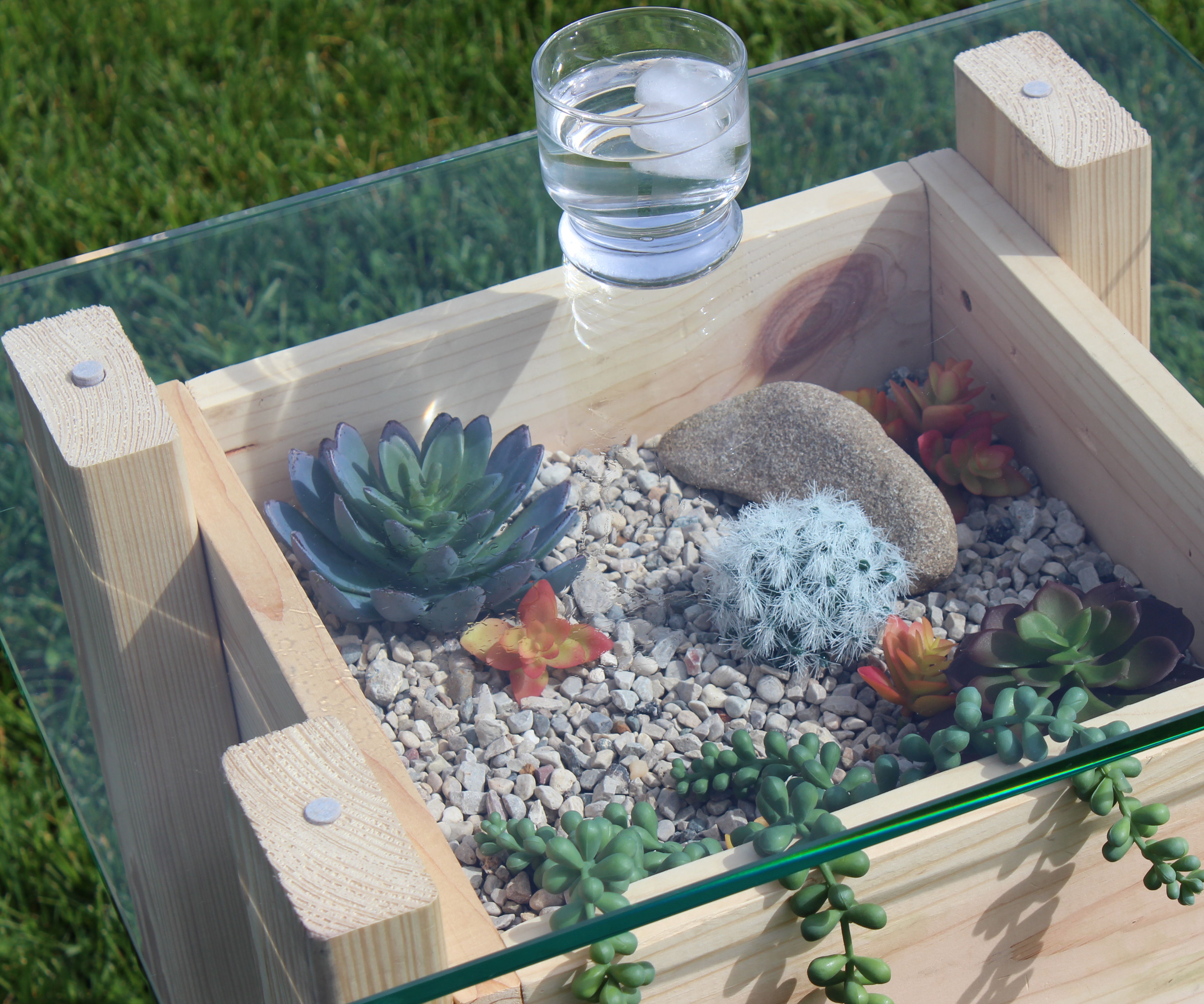 Faux-Succulent Side Table
