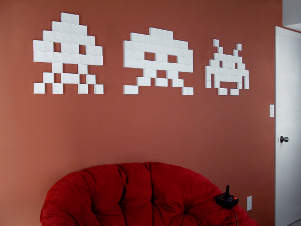 Giant 3-D Papercraft Space Invaders