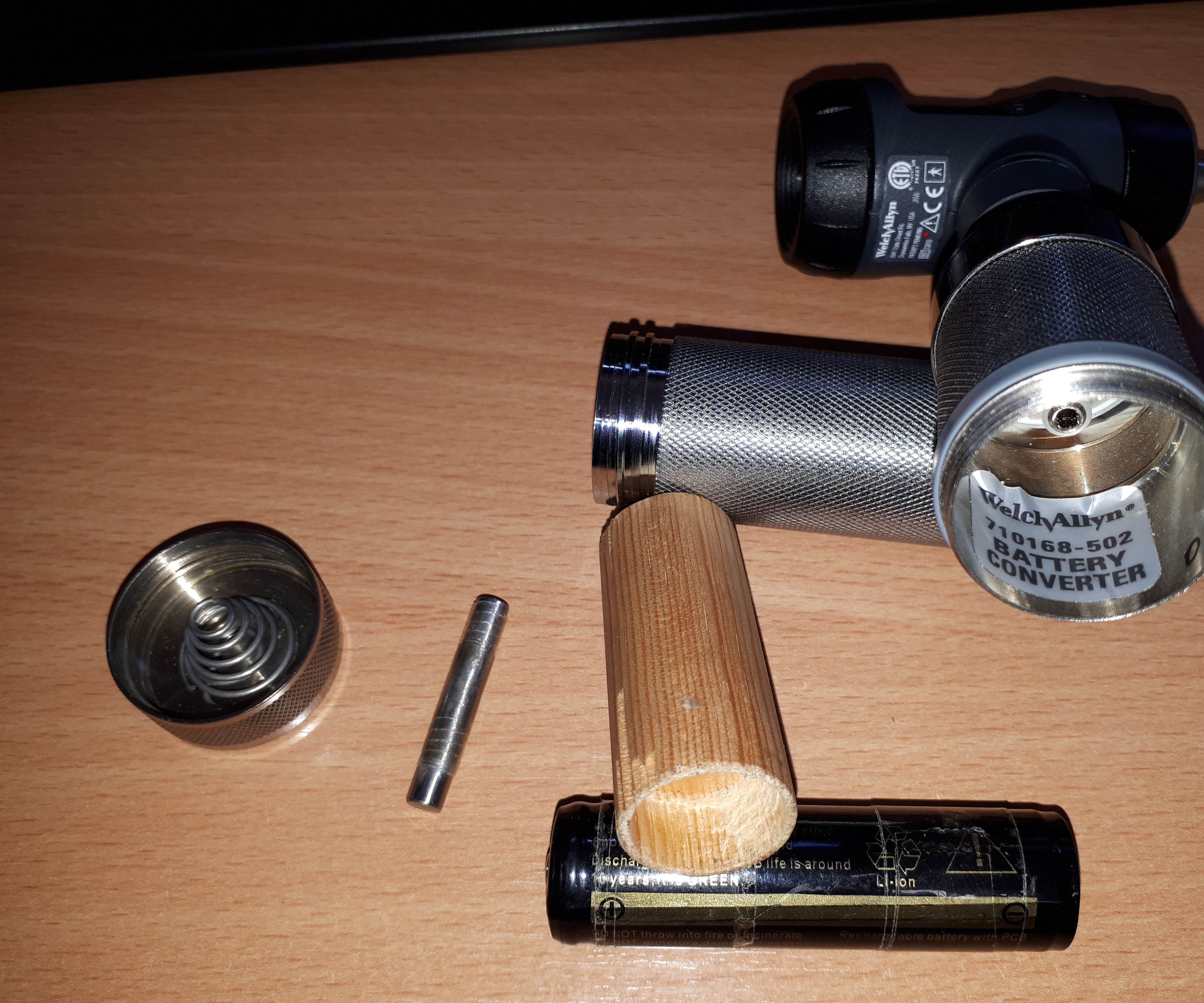 Li-Ion 18650 Upgrade for WelchAllyn Opthalmoscope/ Oroscope/ Auroscope