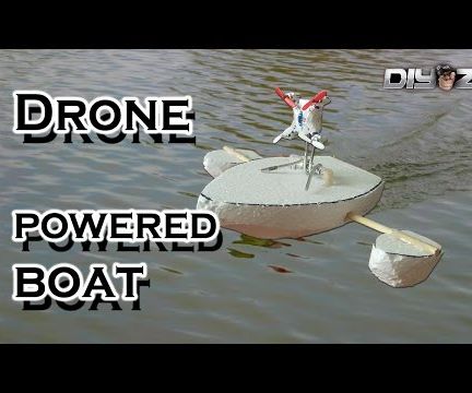 Drone powered boat