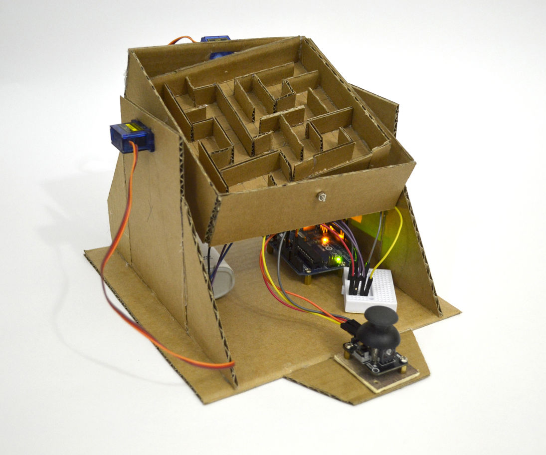Arduino Marble Cardboard Maze Labyrinth 