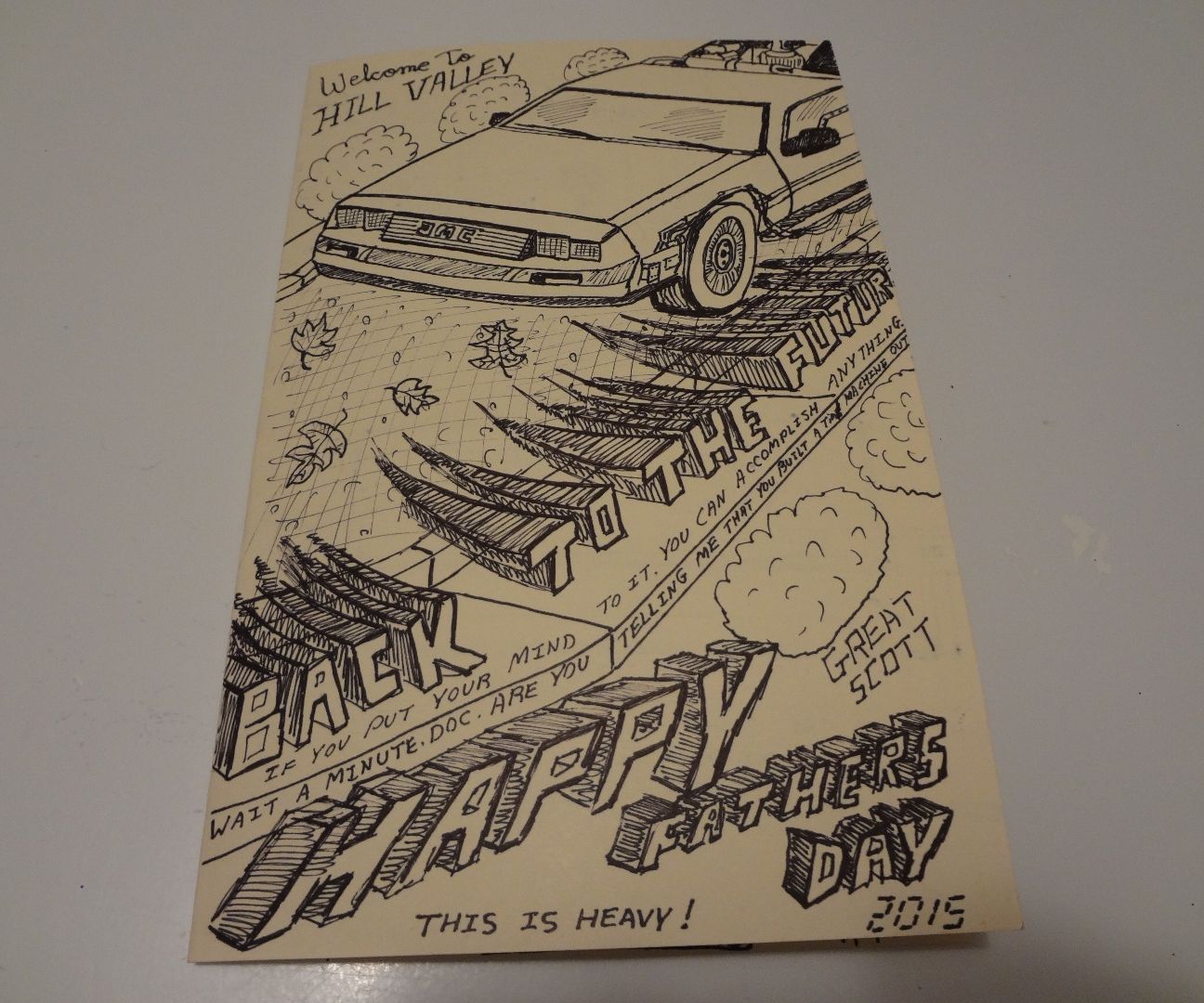 Back to the future fathers day card.