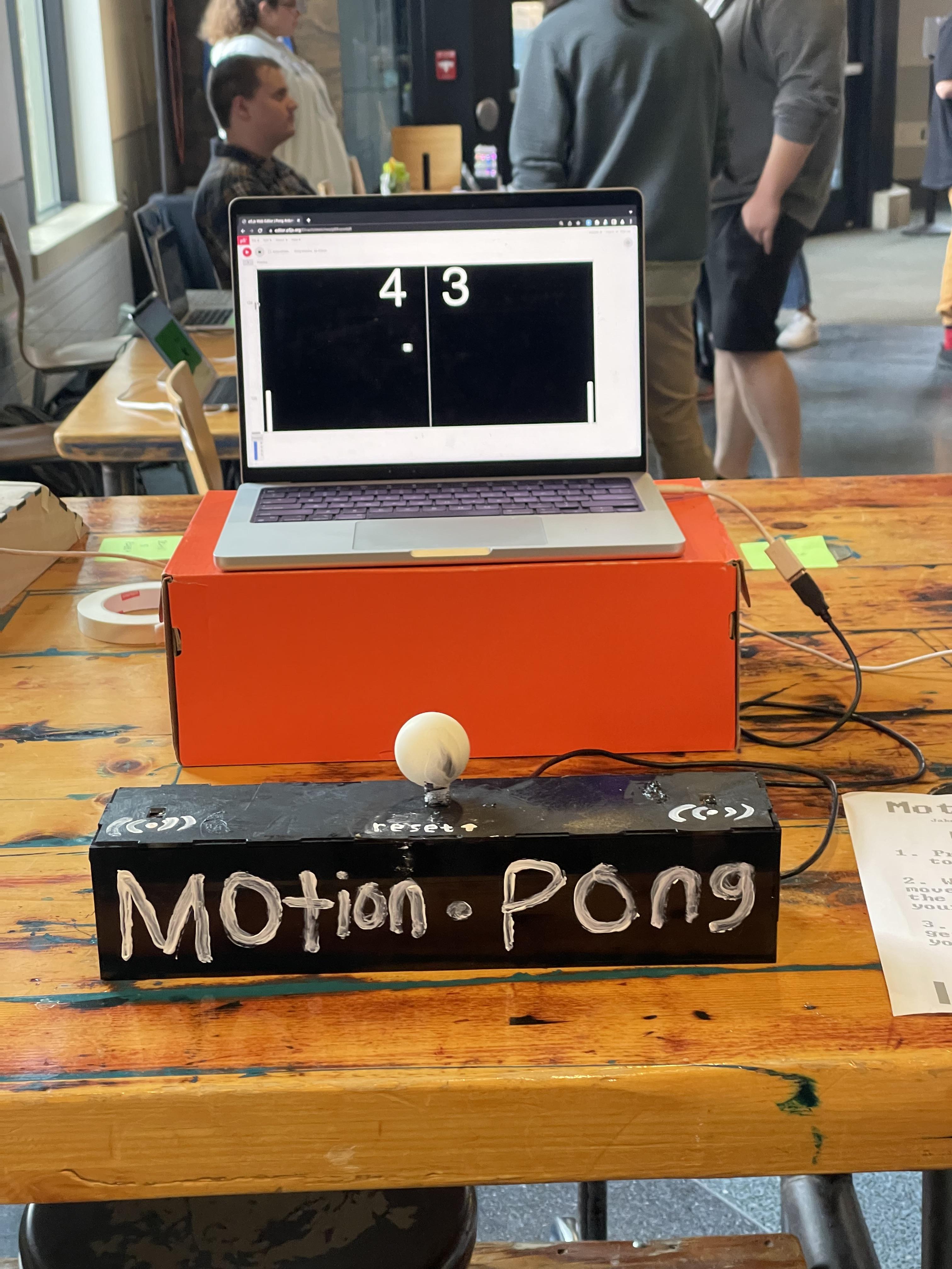 Motion Pong: Li-Dar Controlled Pong Video Game.
