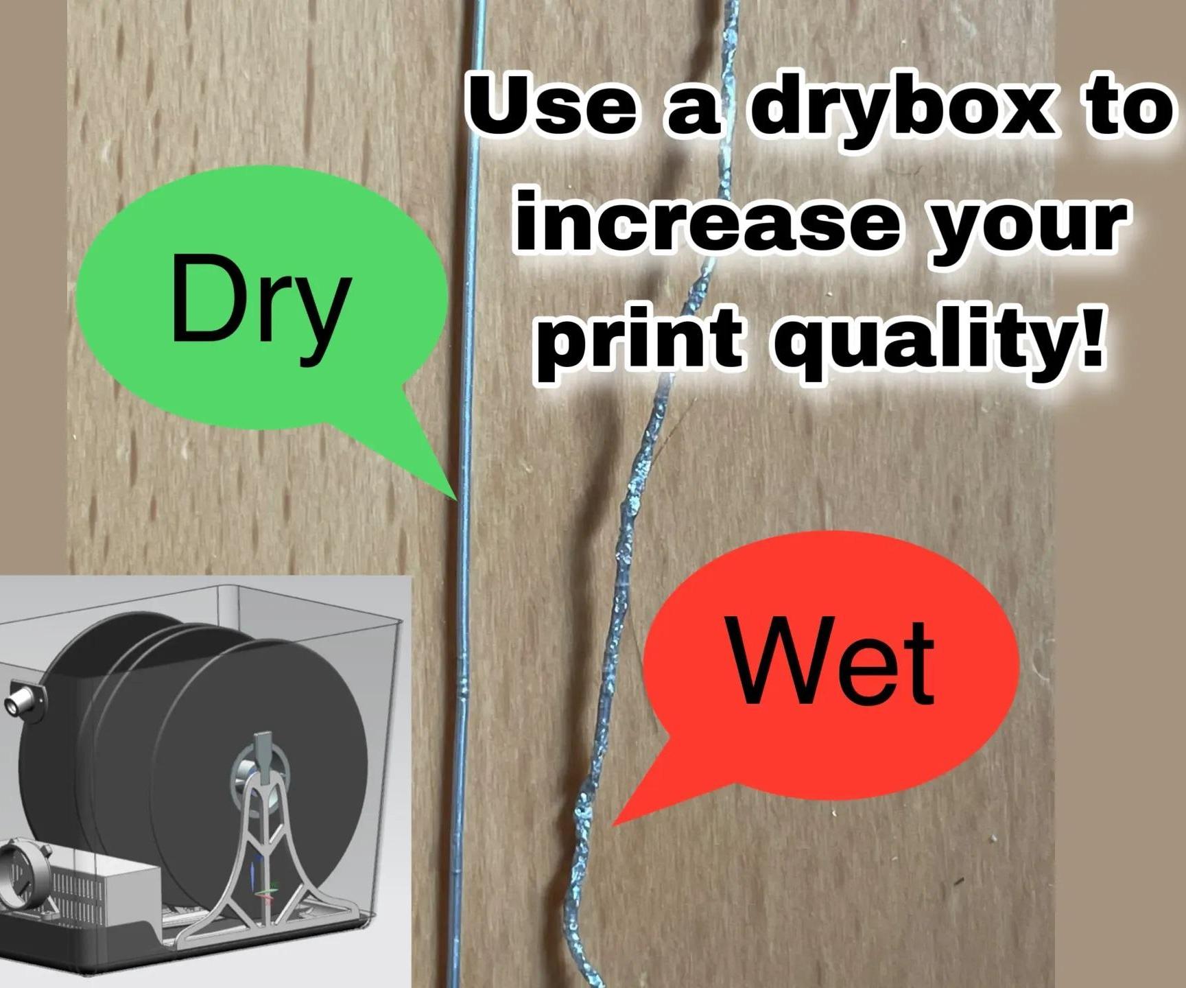 IKEA 365+ Drybox & Auto Rewind Storage Box for 2 Spools Supporting ESun, Extrudr, Spectrum, R3D and More 