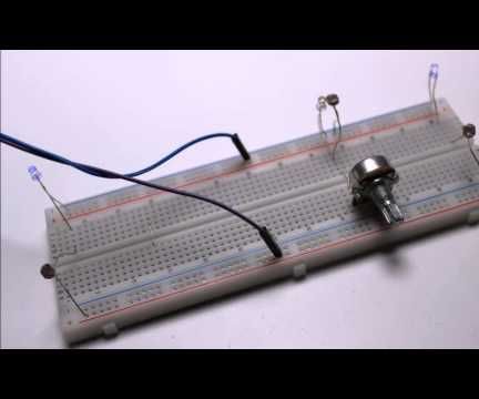 Tag Nacht Sonnen Sensor aus Potentiometer LDR LED ohne microprozessor 