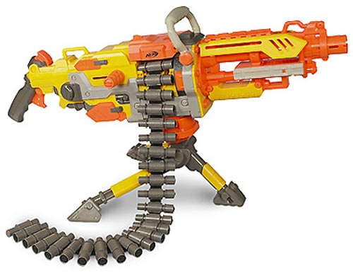 Remove the clicking noise in a Nerf Vulcan EBF-25's tripod