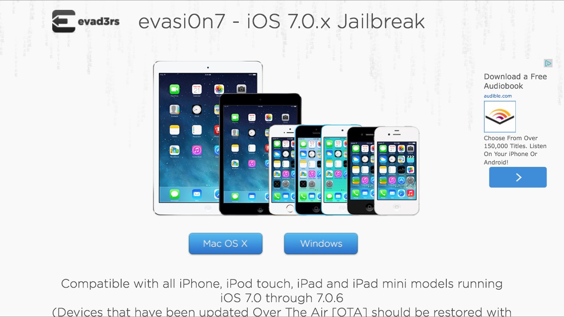 Easy One-click Jailbreak iOS 7