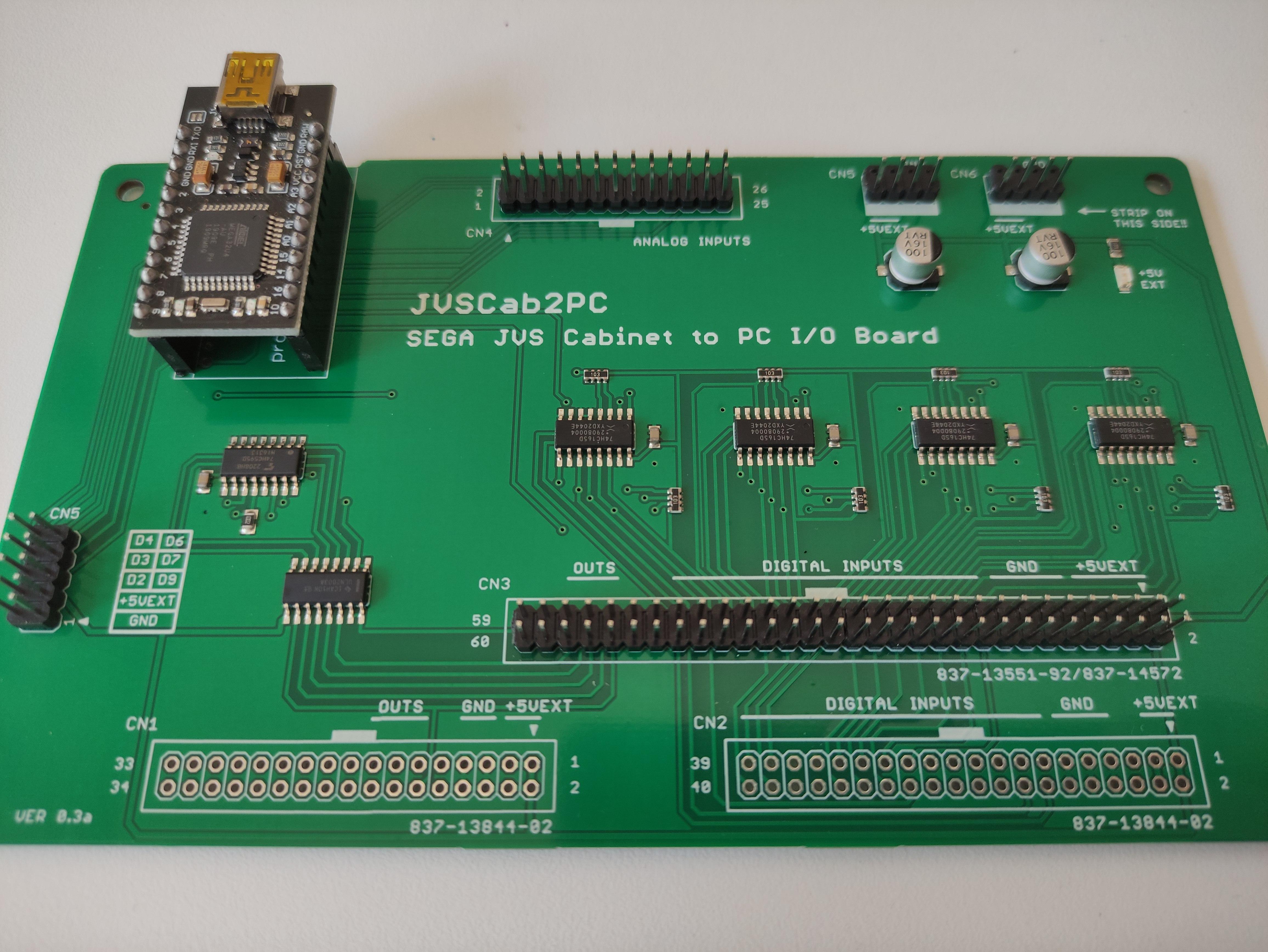 JVSCab2PC - SEGA JVS Cabinet to PC I/O Replacement Board