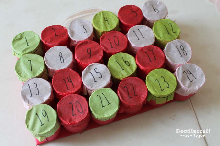 toilet paper roll upcycle craft advent christmas countdown calendar 24 days punch box poke treats (17).JPG