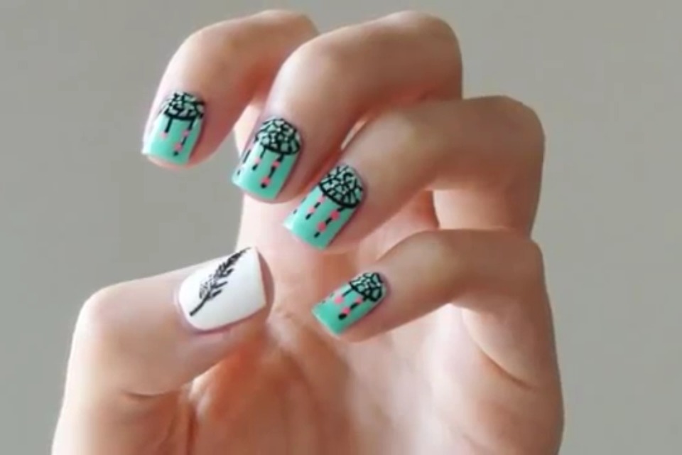 Dreamcatcher Nail Art
