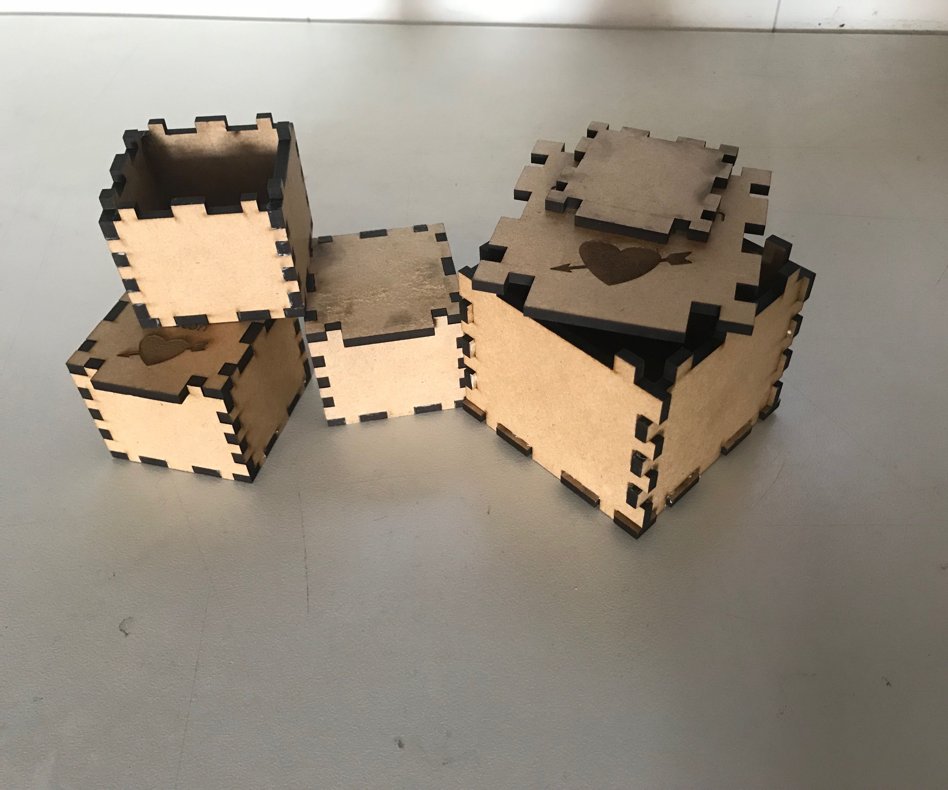 Laser Cut Ring or Wristband Box's for Valentine's Day