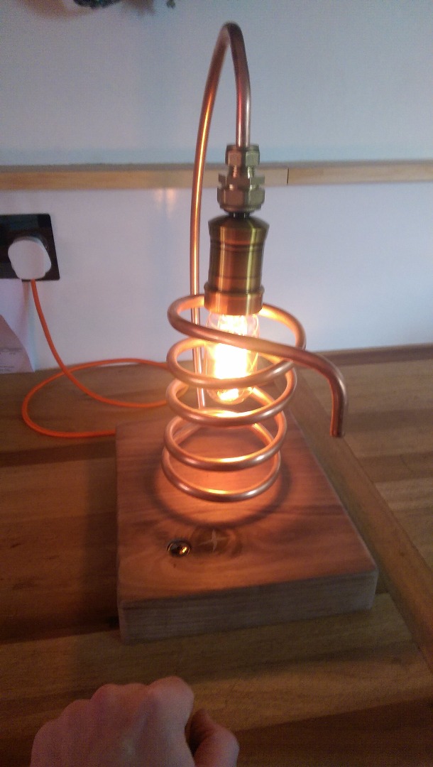 Vintage Pipe Lamp with Touch Control Dimmer