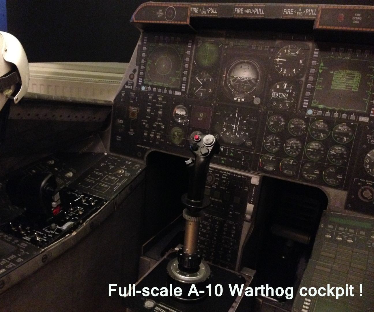 A-10 Jet Aircraft cardboard cockpit replica 