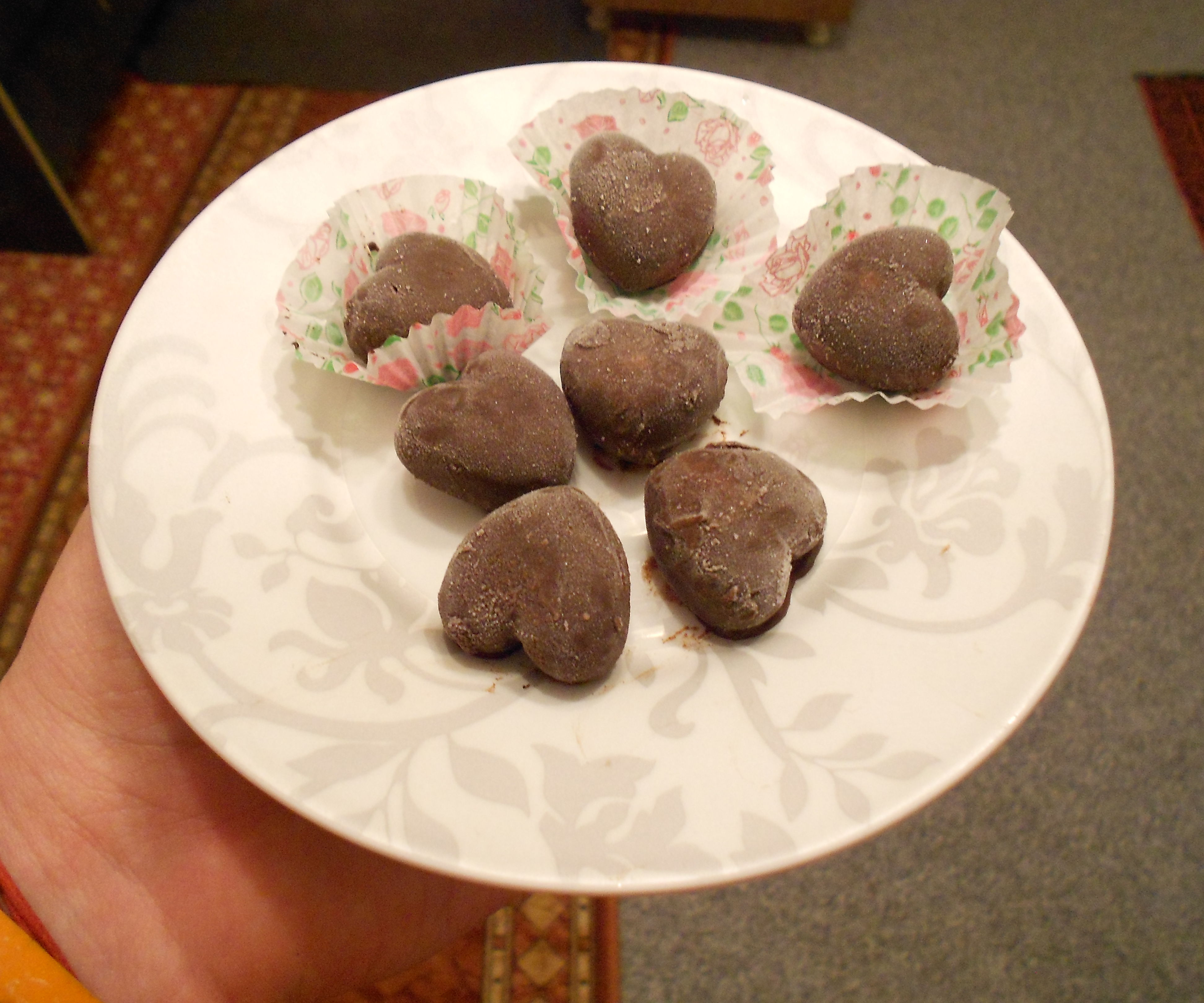 Heart-shaped Chocolate Pralines