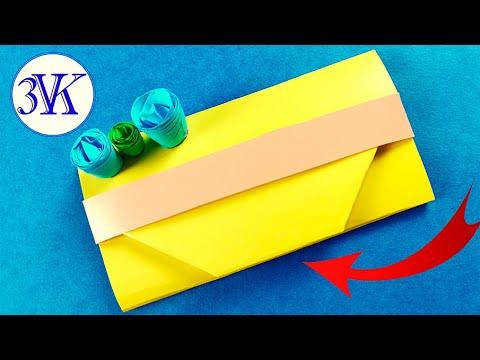 How To Make Origami Paper gift bag? How To Make Paper Handbag/Origami Paper Bag Tutoria/School hacks