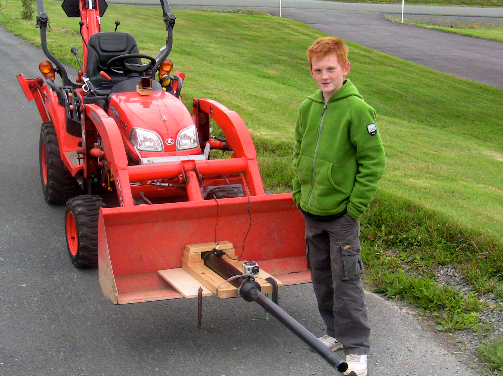 Rapid Fuelling Potato Cannon Mounted on Kubota Tractor