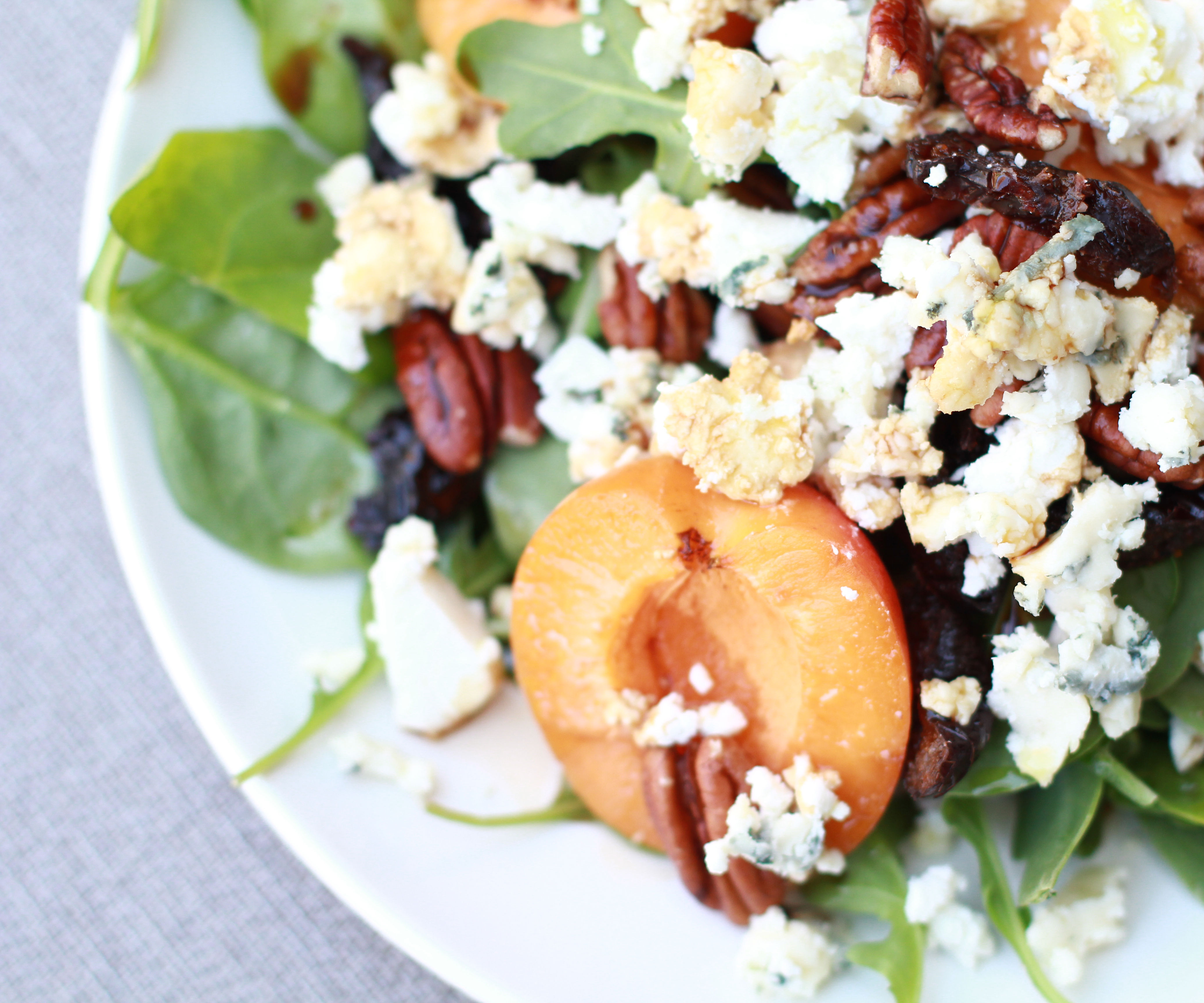 Apricot, Bleu Cheese, and Pecan Salad