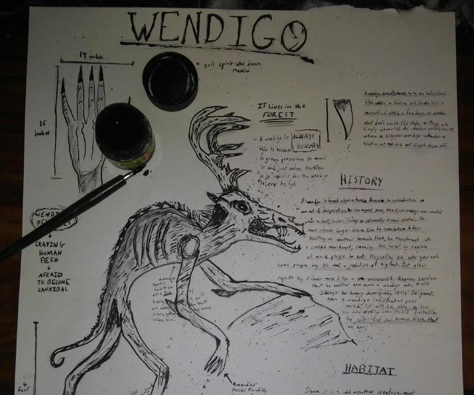 A Wendigo's Anatomy Sheet 
