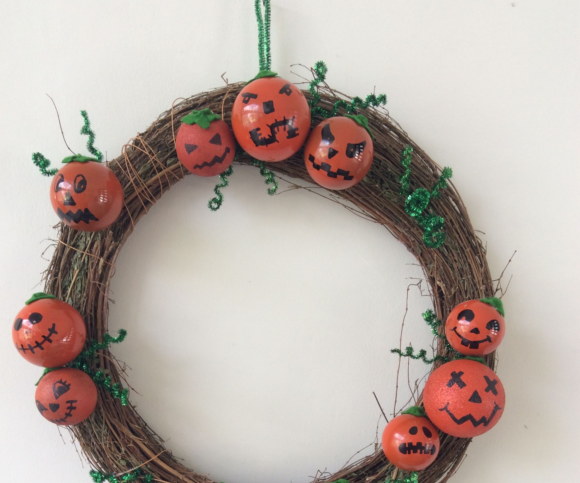 Funny Pumpkin Wreath