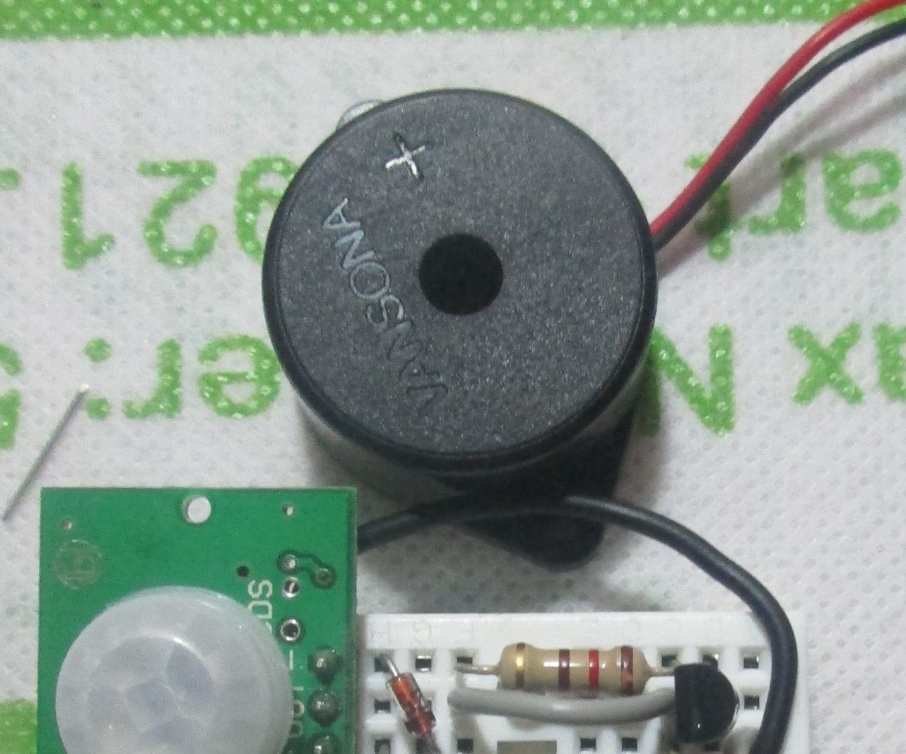 Simple burglar alarm using PIR sensor