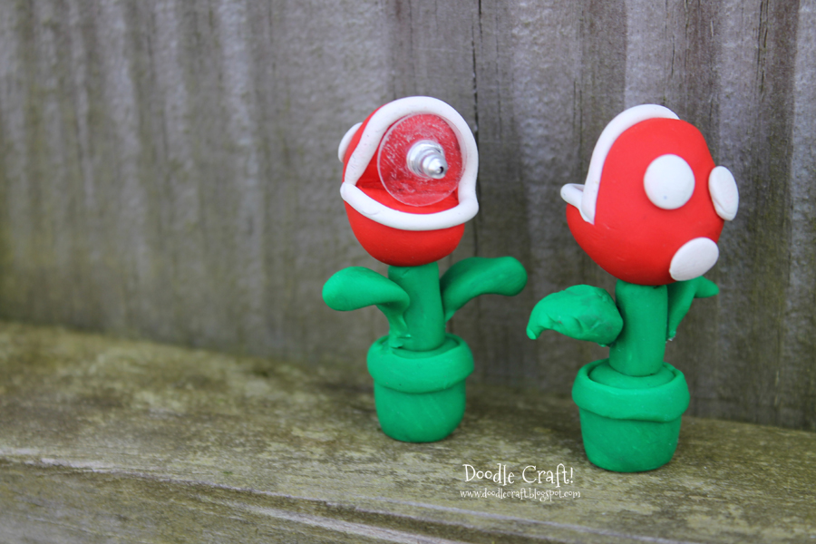 piranha plant mario brothers polymer clay bake oven hard earrings geekery geek video games crafts (35).JPG