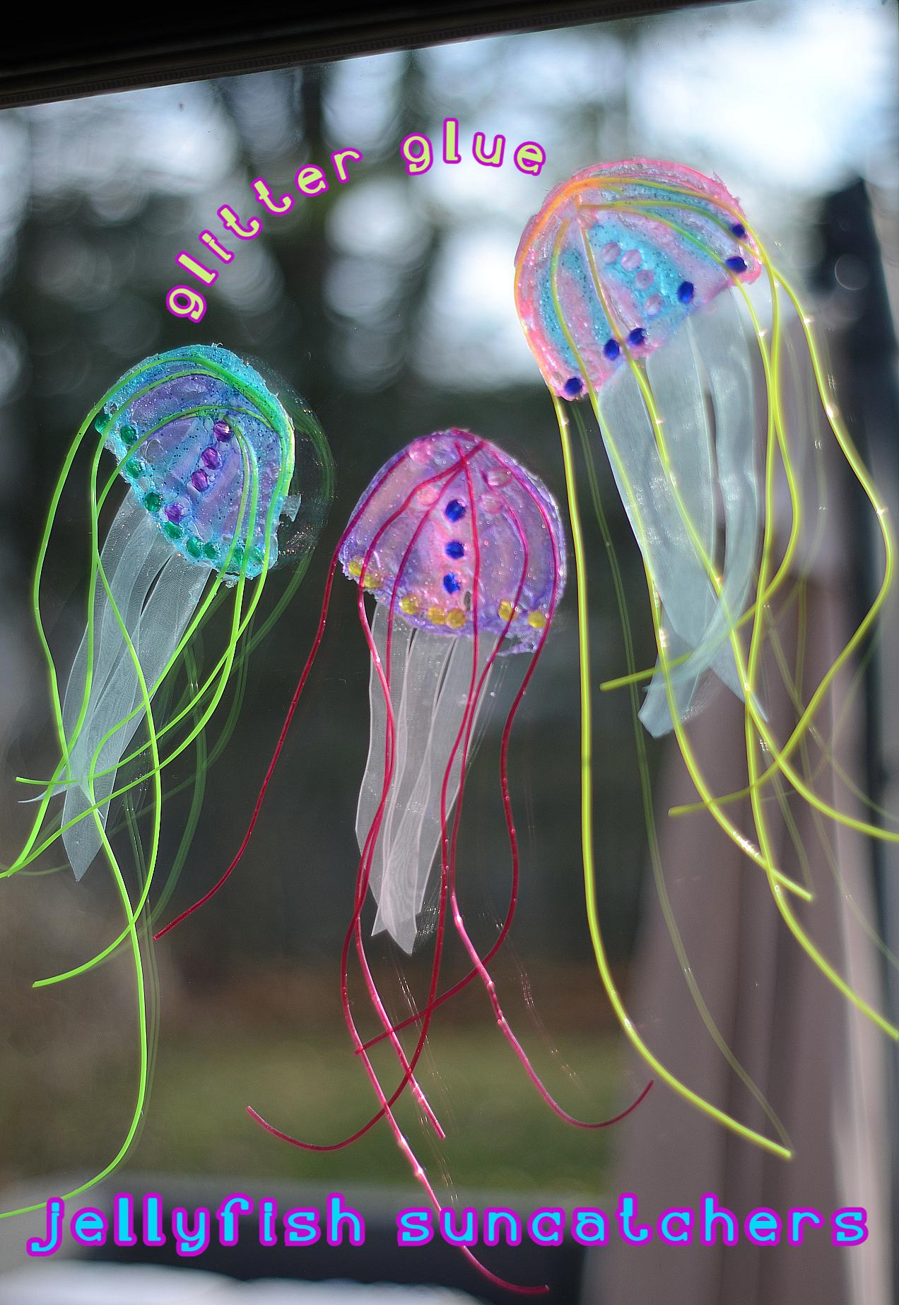 Glitter Glue Jellyfish Suncatchers - Structables