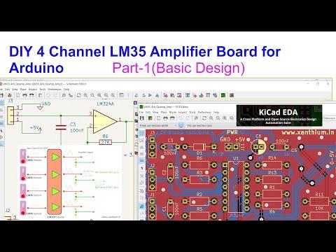 Building a 4 Channel LM35 Temperature Sensor Amplifier for Arduino/MSP430 Microcontroller