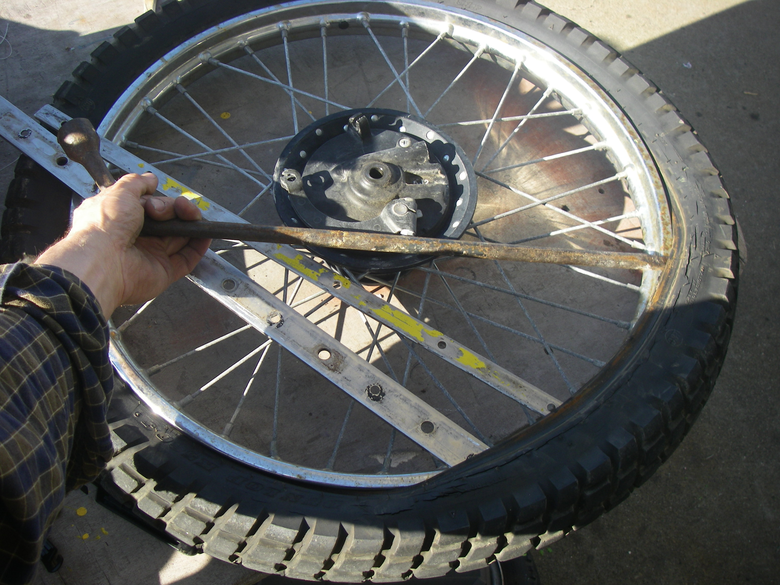 Fix a Motorcycle Flat Tire